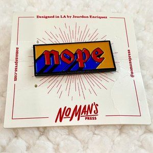 No Man's Press Nope Enamel Lapel Pin